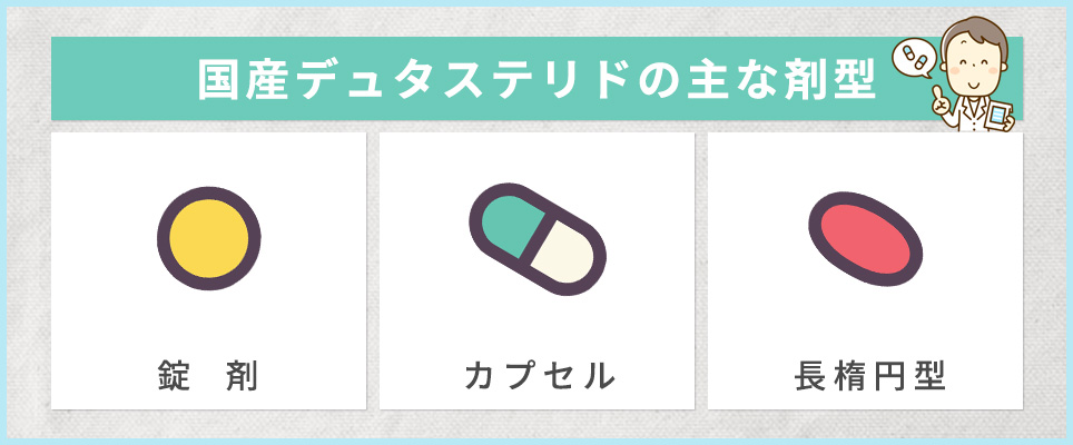 国産デュタステリドの主な剤型