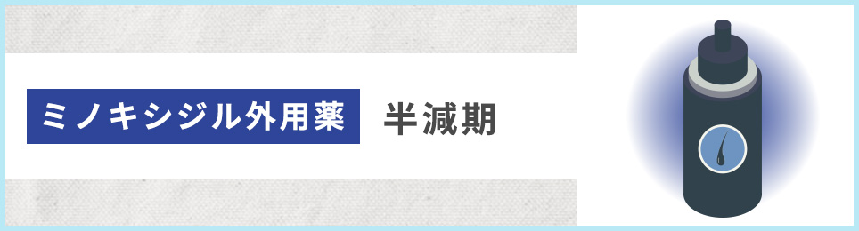 ミノキシジル外用薬の半減期