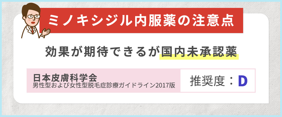 ミノキシジル内服薬の注意点