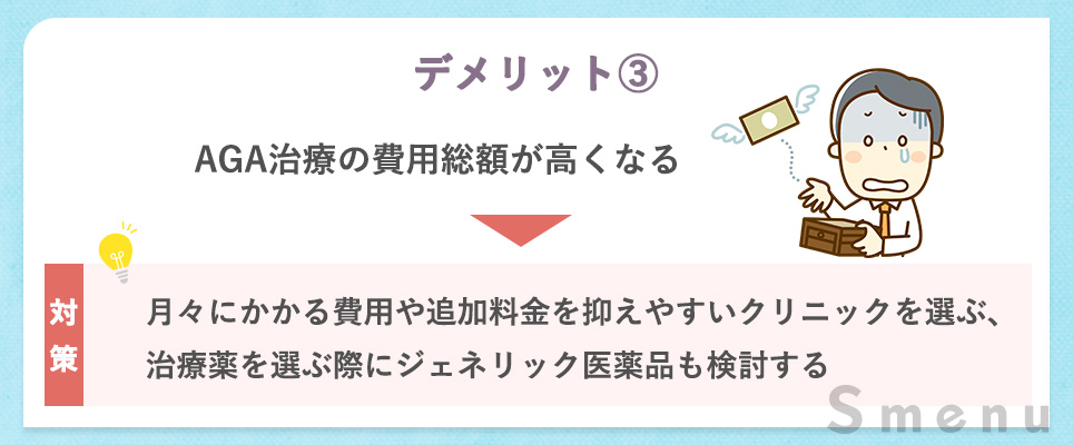 デメリット費用が高くなる
