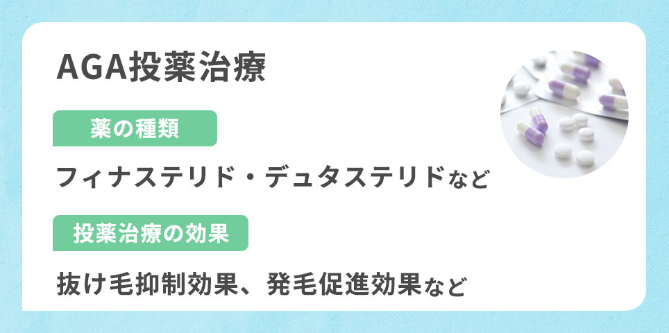 AGA投薬治療の薬の種類と治療効果